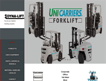 Tablet Screenshot of dyna-lift.com